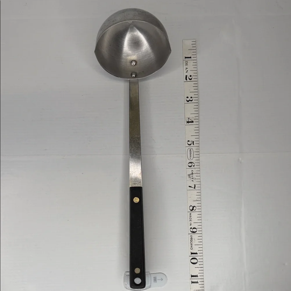 Vintage Stainless Steel Ladle with Black Handle USA